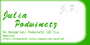 julia podwinetz business card